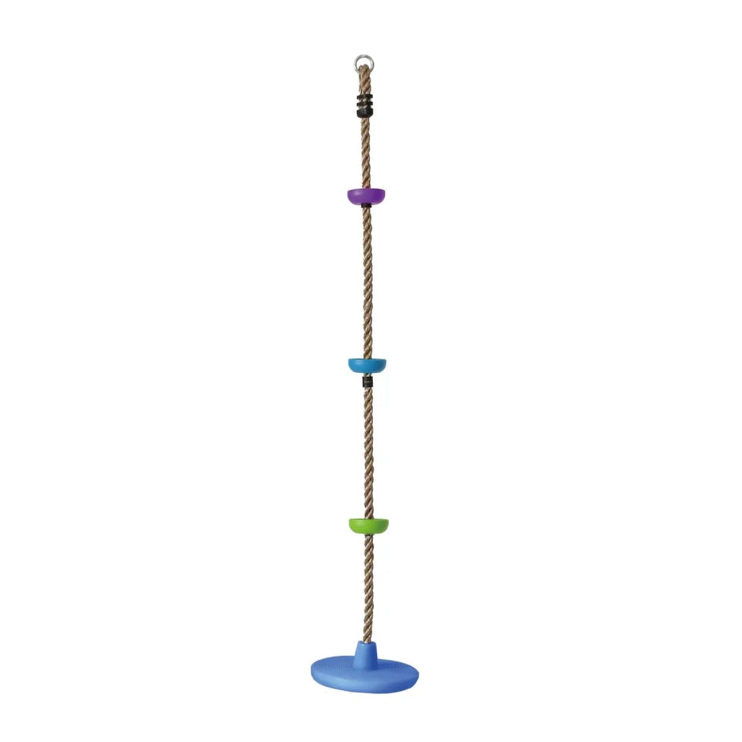 rope swing with grips and seat on a white backgrounbd