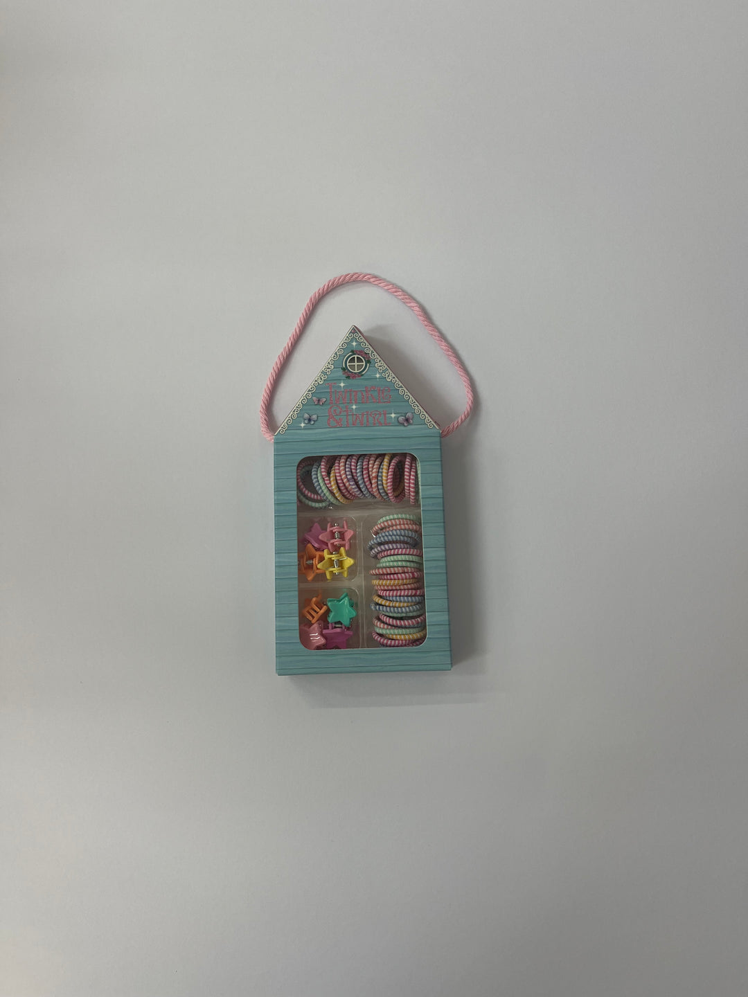 Twinkle And Twirl Hair Tie Set With Clip Pastel