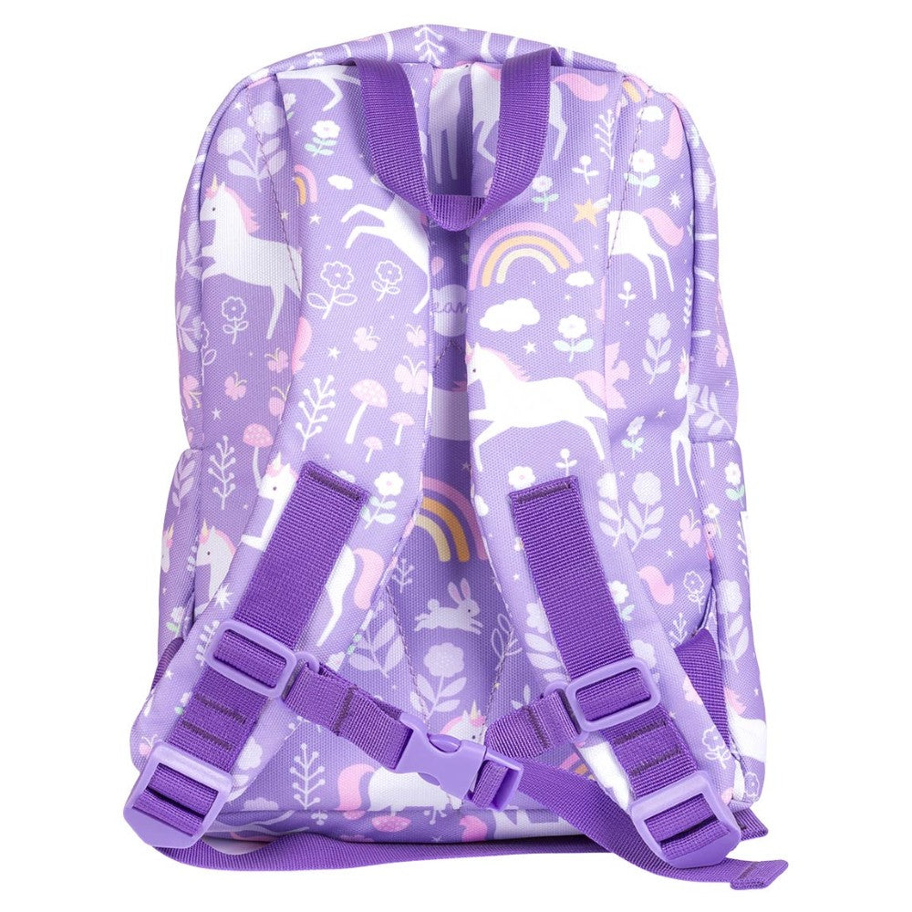 Unicorn dreams backpack back view