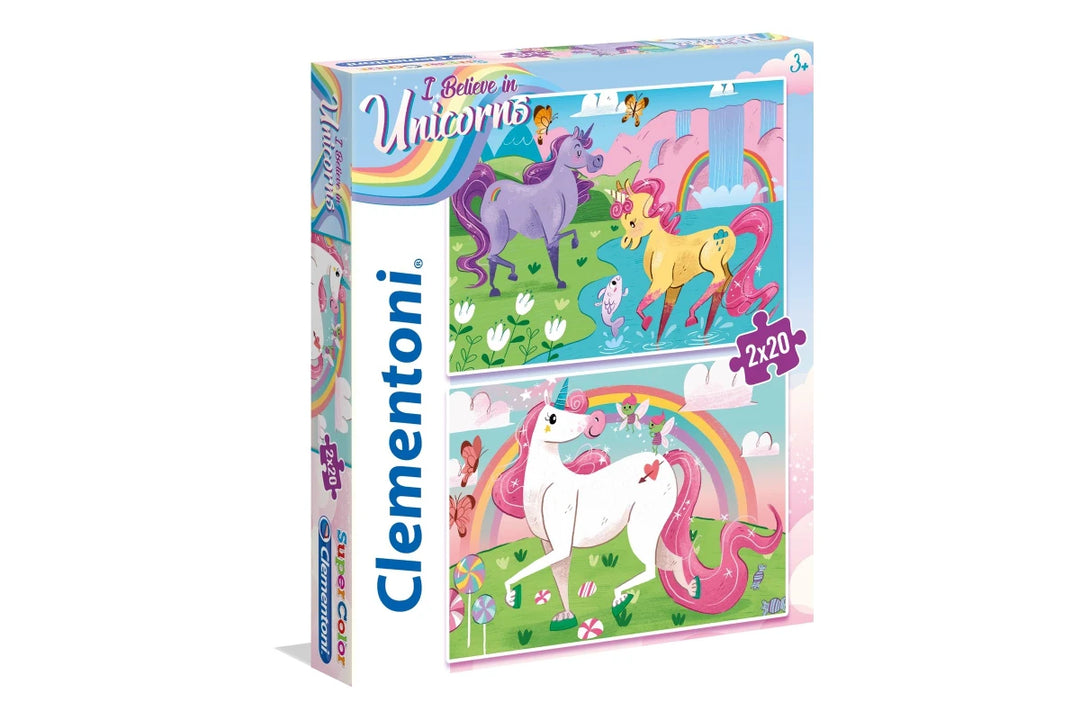 Unicorn Supercolour 2x20 puzzles