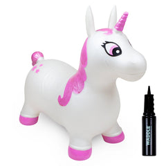 Waddle Bouncy Unicorn White and pink kidzstuffonline