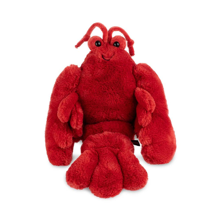 Red wonderlings plush lobster toy on a white background