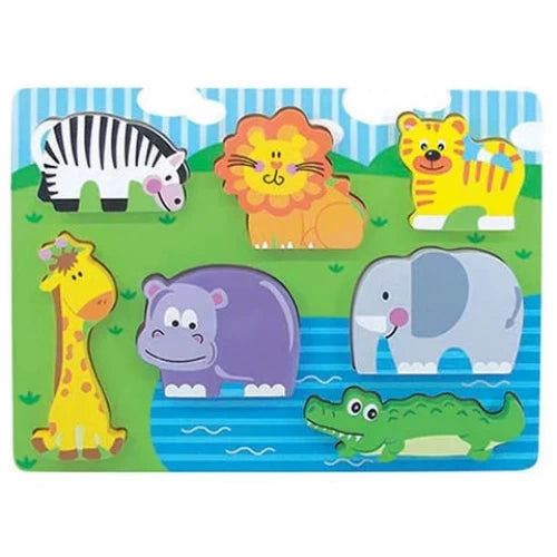 Wooden Chunky Puzzle 7pcs Safari