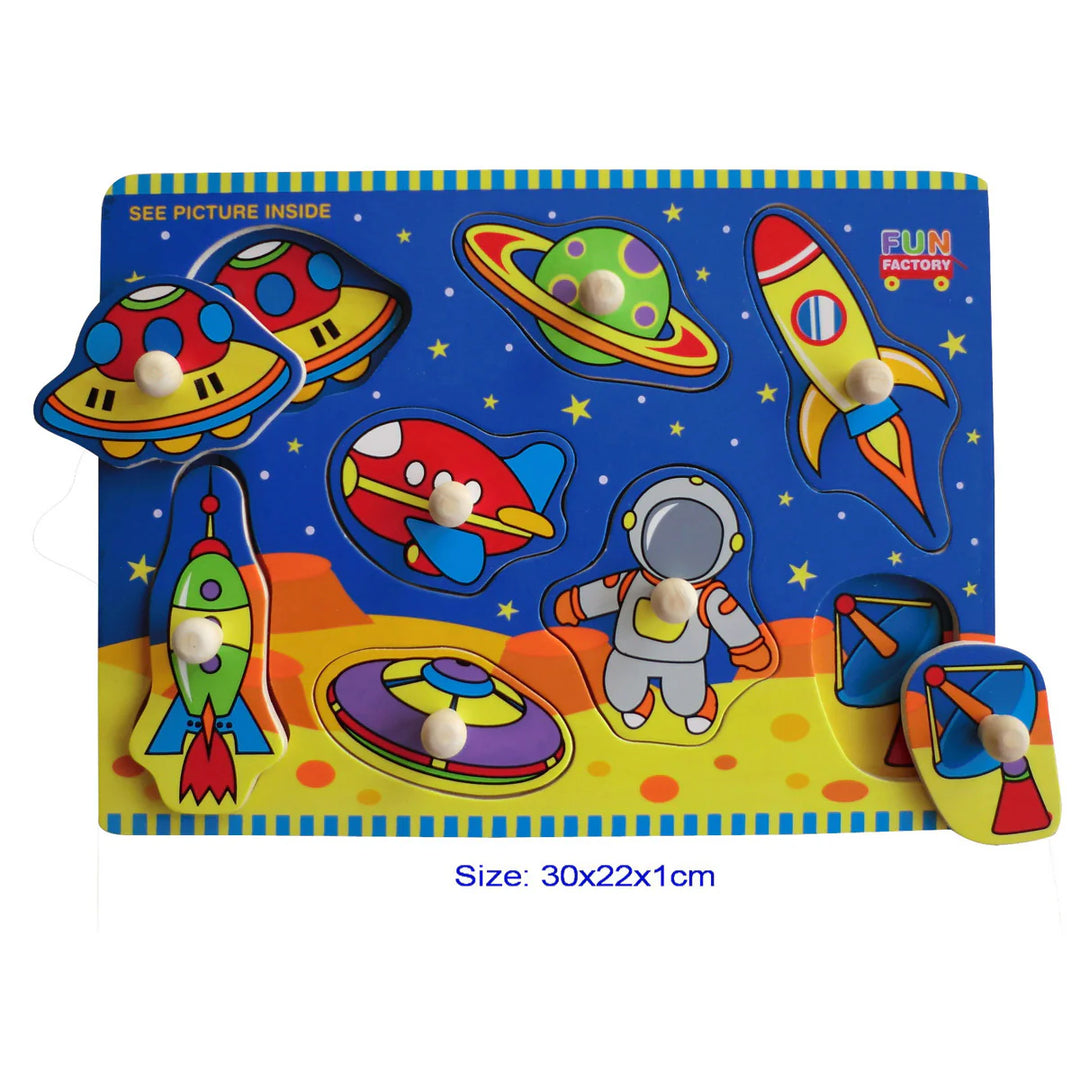 Wooden knob Puzzle Space