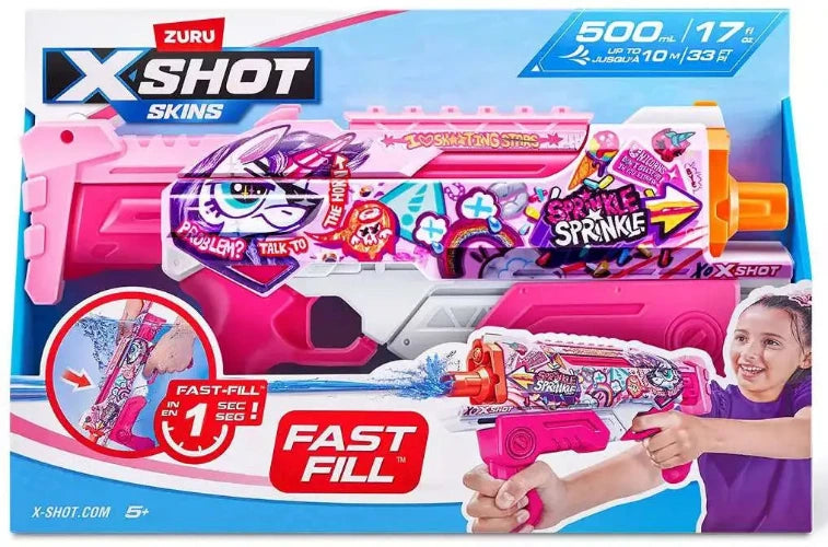 X Shot Fast Fill Water Gun - Skins