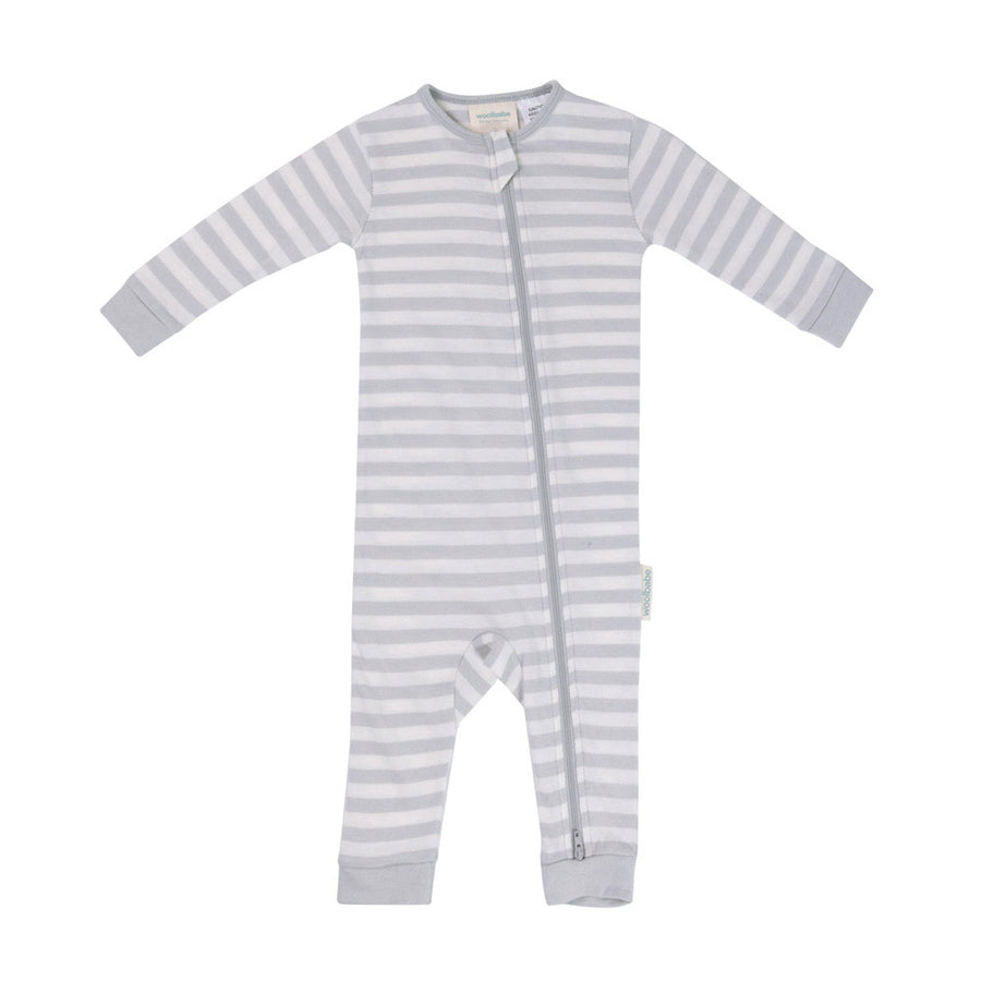 kidz-stuff-online - Woolbabe Pebble merino/cotton PJ suit - Size 6-12M