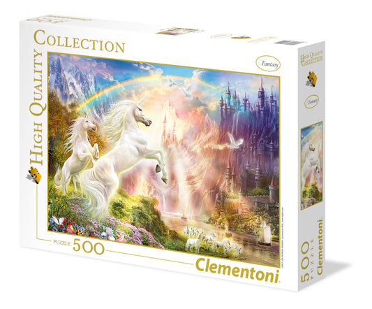 500 Piece Puzzle Sunset Unicorn Clementoni