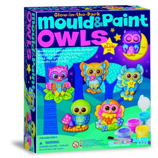 kidz-stuff-online - Glow In The Dark Mould & Paint Owls