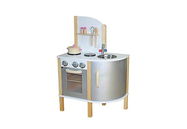 kidz-stuff-online - Wooden Kitchen silver with accessories