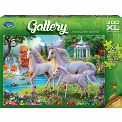 300 Piece Puzzle Unicorns at the Waterfall