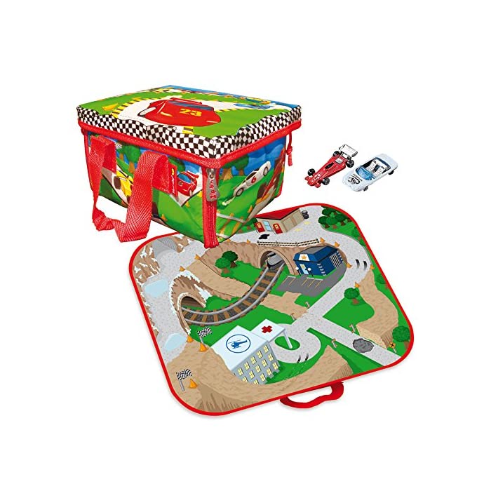 Car Play Mat Speedway Zipbin