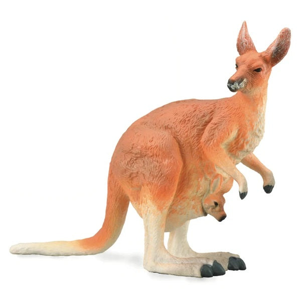 Red Kangaroo Female with Joey figurine