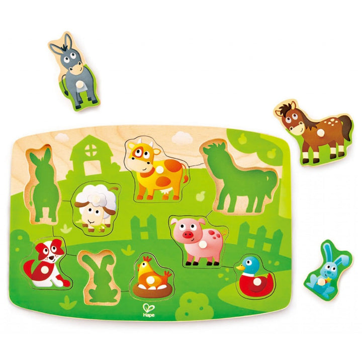 kidz-stuff-online - Farmyard peg puzzle - Hape