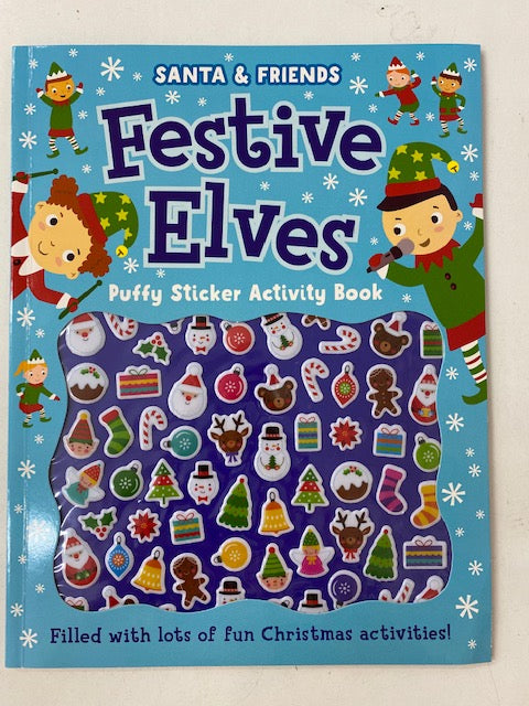 Festive Elves Puffy Sticker Activity Book