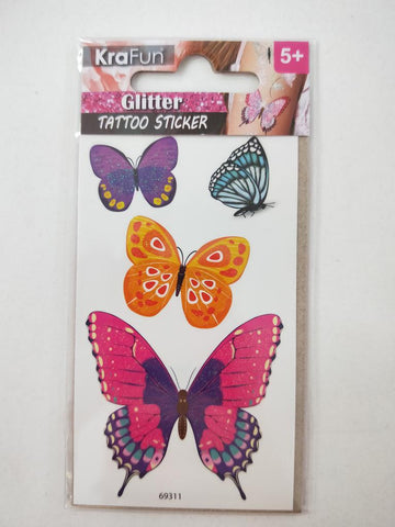 Glitter Butterfly Tattoo Sticker