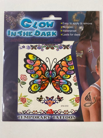 Glow in the Dark Tattoos Butterfly