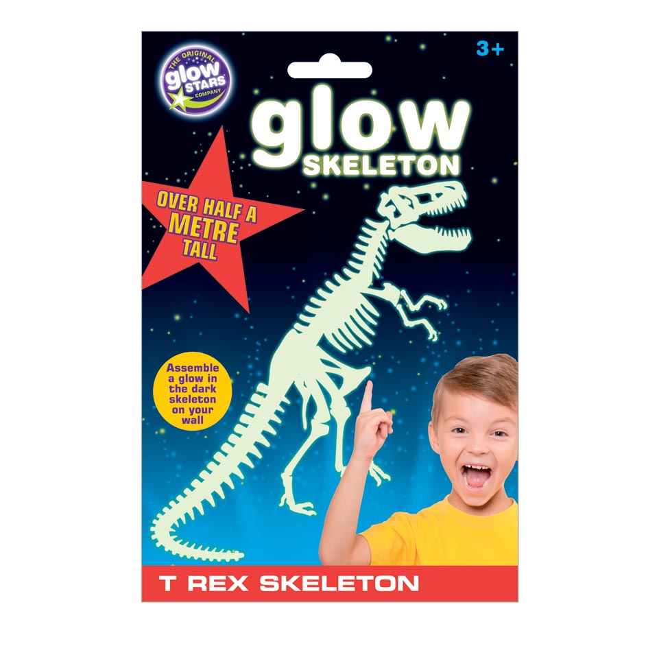 kidz-stuff-online - Glow in Dark Dinosaur T Rex Skeleton