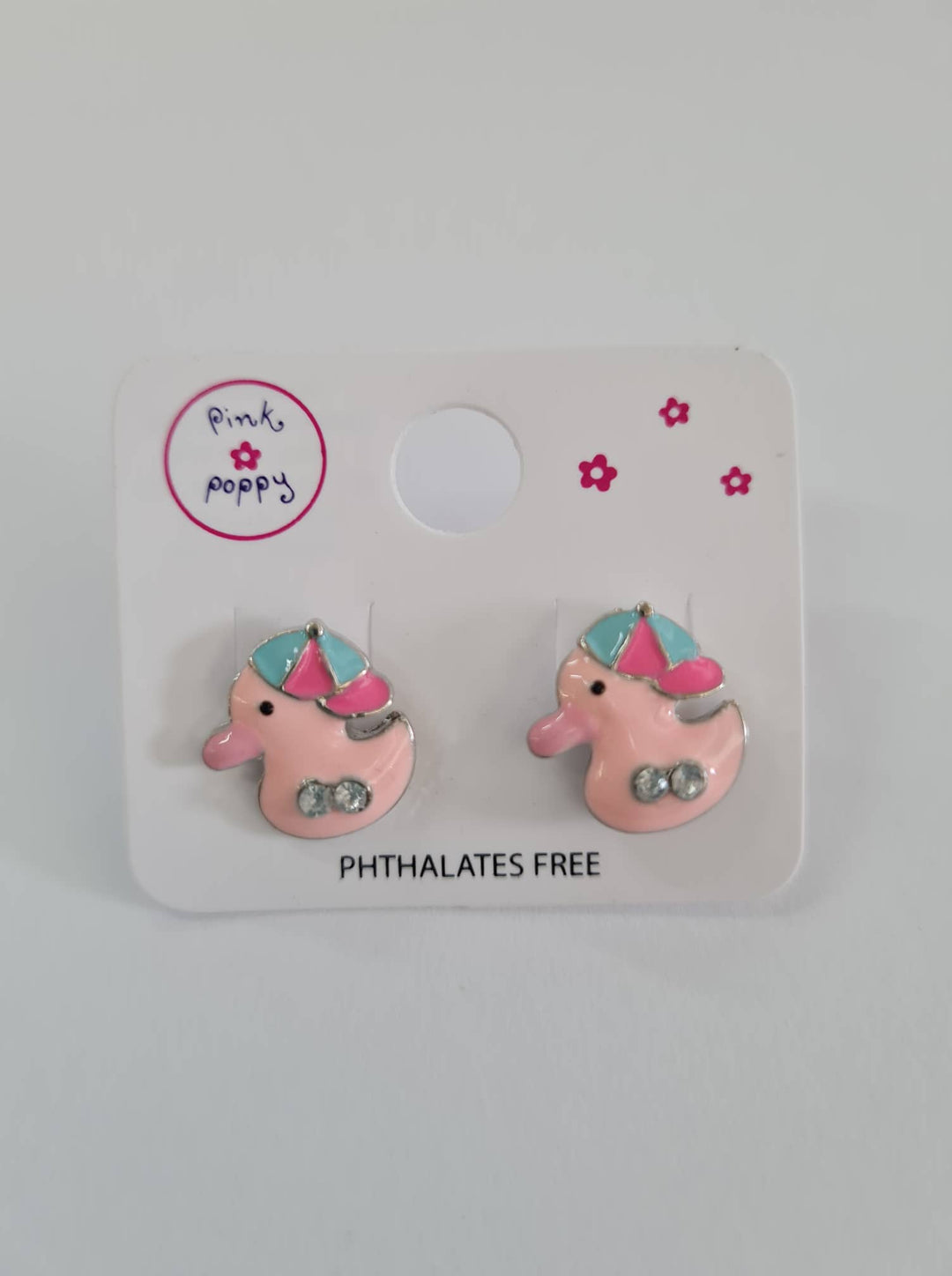 Pink Duck Studs