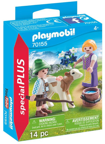 Playmobil Children With Calf 70155