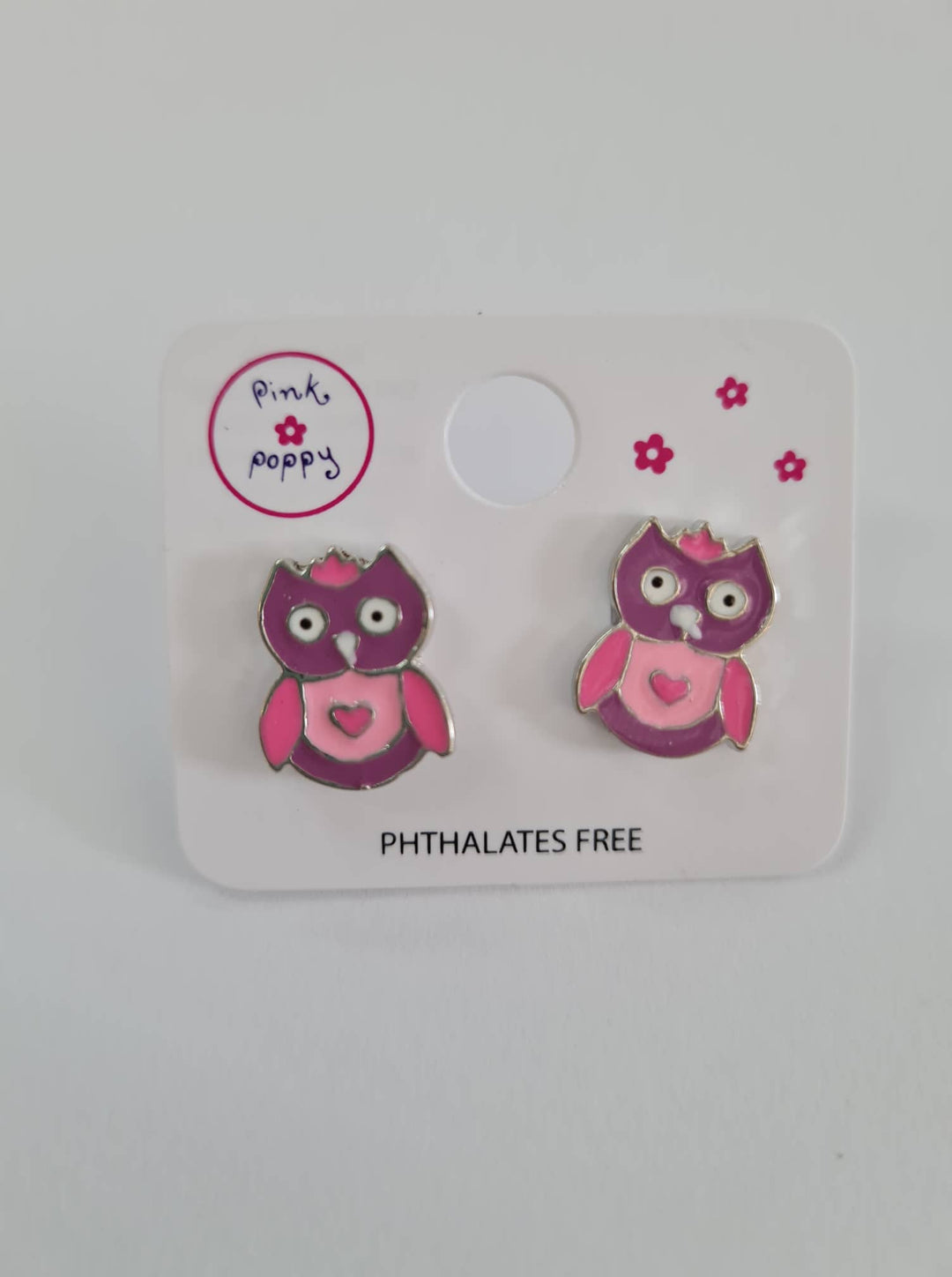 Pink and Purple Owl Studs