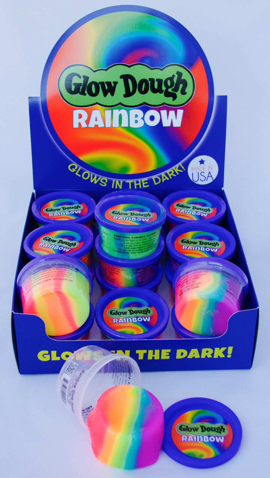 rainbow glow dough