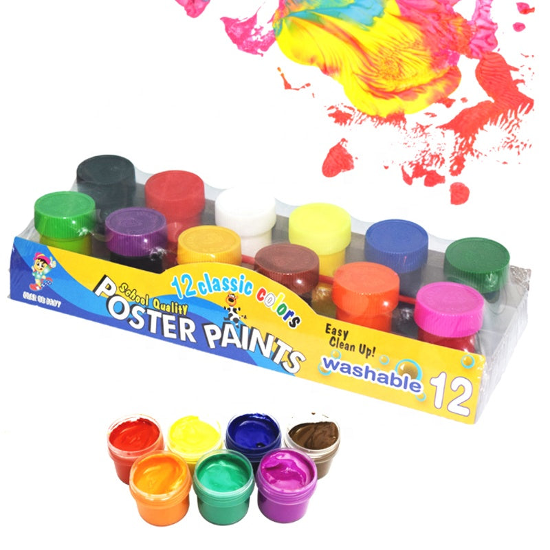 Keep Smiling Kids Poster Paints 12 Washable Classic Colors - The Blingspot  Studio