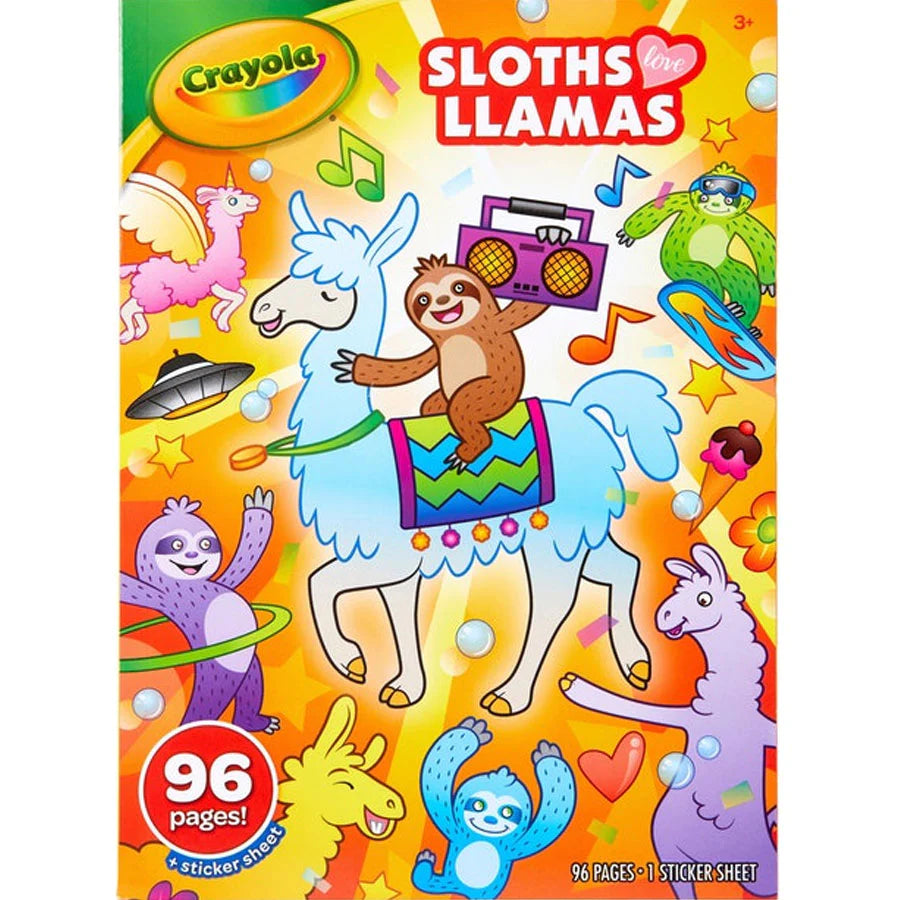 Sloths Love Llamas Colouring Book