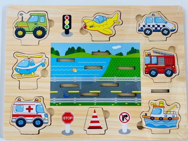 Transport Vehicles Stand Up Puzzle