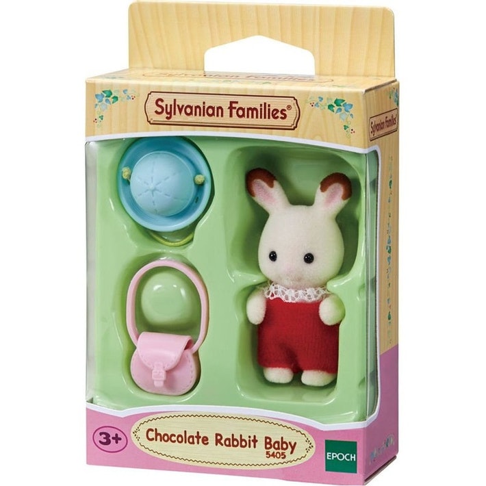 Sylvanian Families Chocolate Rabbit Baby With Bag