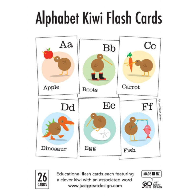 kidz-stuff-online - Alphabet Flash Cards Nz Themes