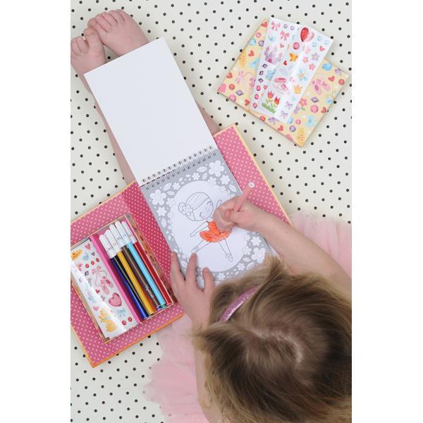 kidz-stuff-online - Tiger Tribe Colouring Set in a box - Ballet themed