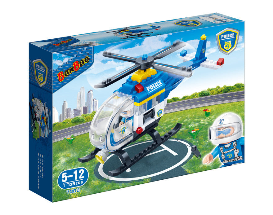 kidz-stuff-online - Police Helicopter Banbao blocks 7008