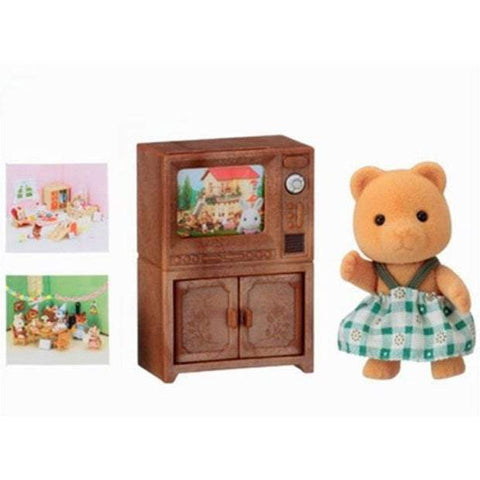 Bear Sister with TV Set