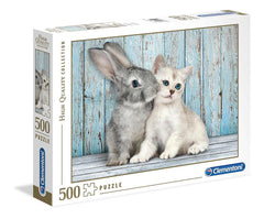bunny and kitten 500 piece puzzle