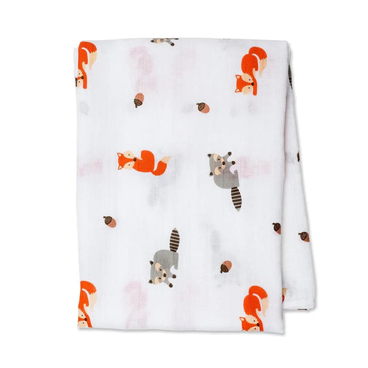 Forest Friends Cotton Muslin Swaddle