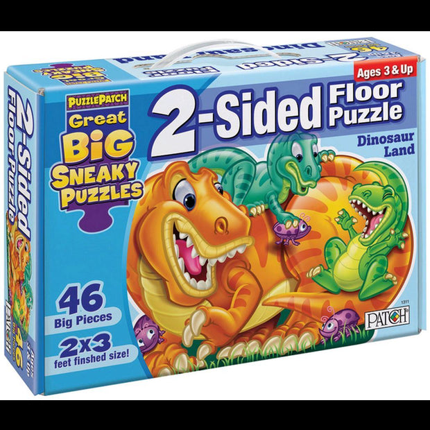 kidz-stuff-online - Dinosaur 2-Sided Floor Puzzle