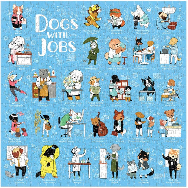500 Piece Puzzle Dogs With Jobs