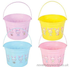 Easter Egg Hunt Plastic Basket Bucket for Kids (19cm)