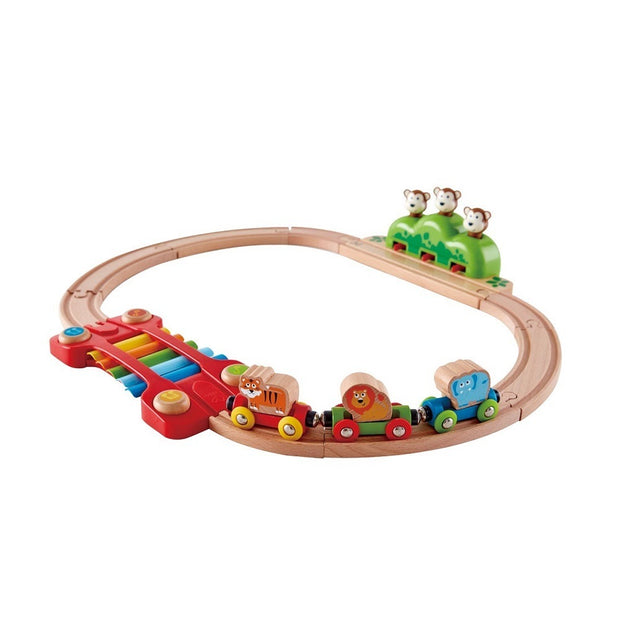 kidz-stuff-online - Wooden Train set - Music and Monkey Railway - Hape