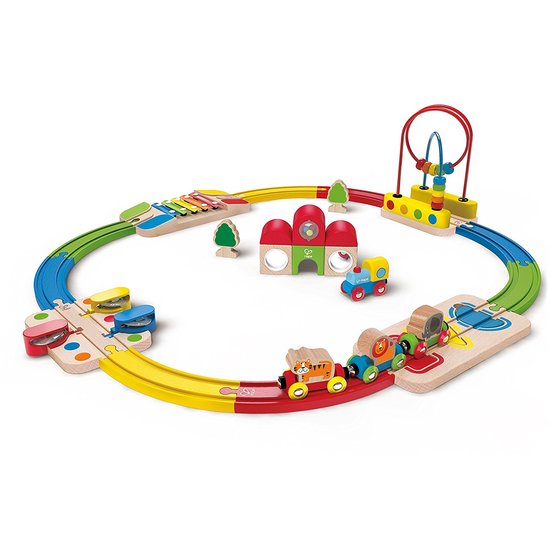 kidz-stuff-online - Rainbow Route Railway and Station Set - Hape