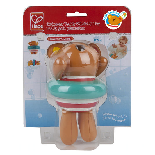 kidz-stuff-online - Swimmer Teddy Wind-Up Bath Toy - Hape