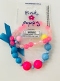 Pink Poppy Bead Bracelet