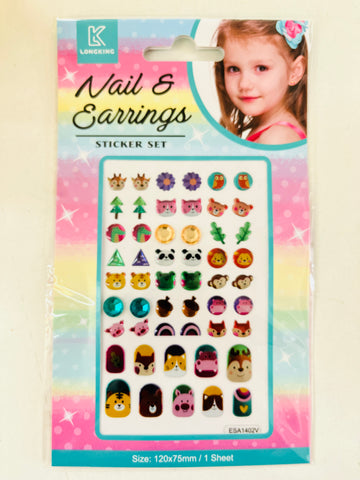 Nail and Earrings stickers