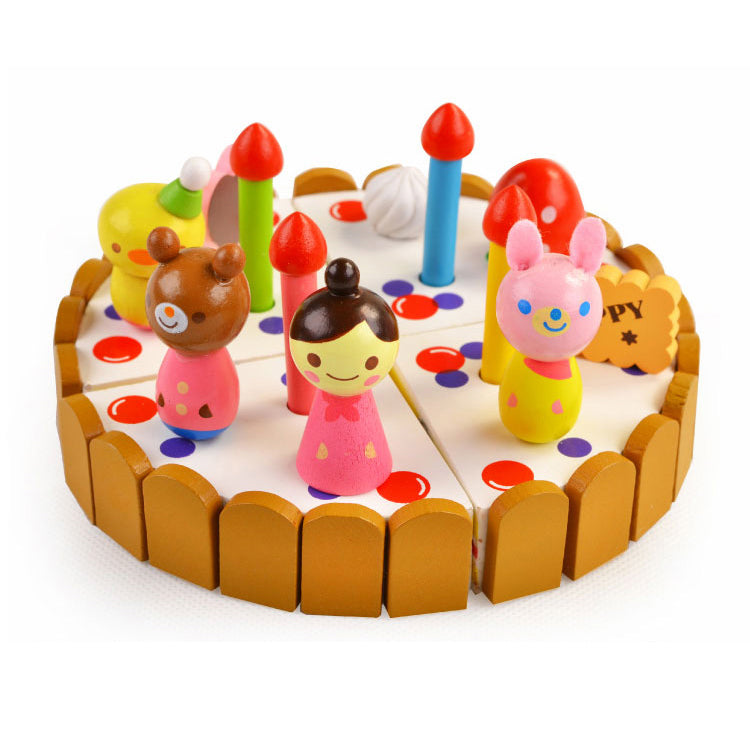 Wooden Decoration Cake Set