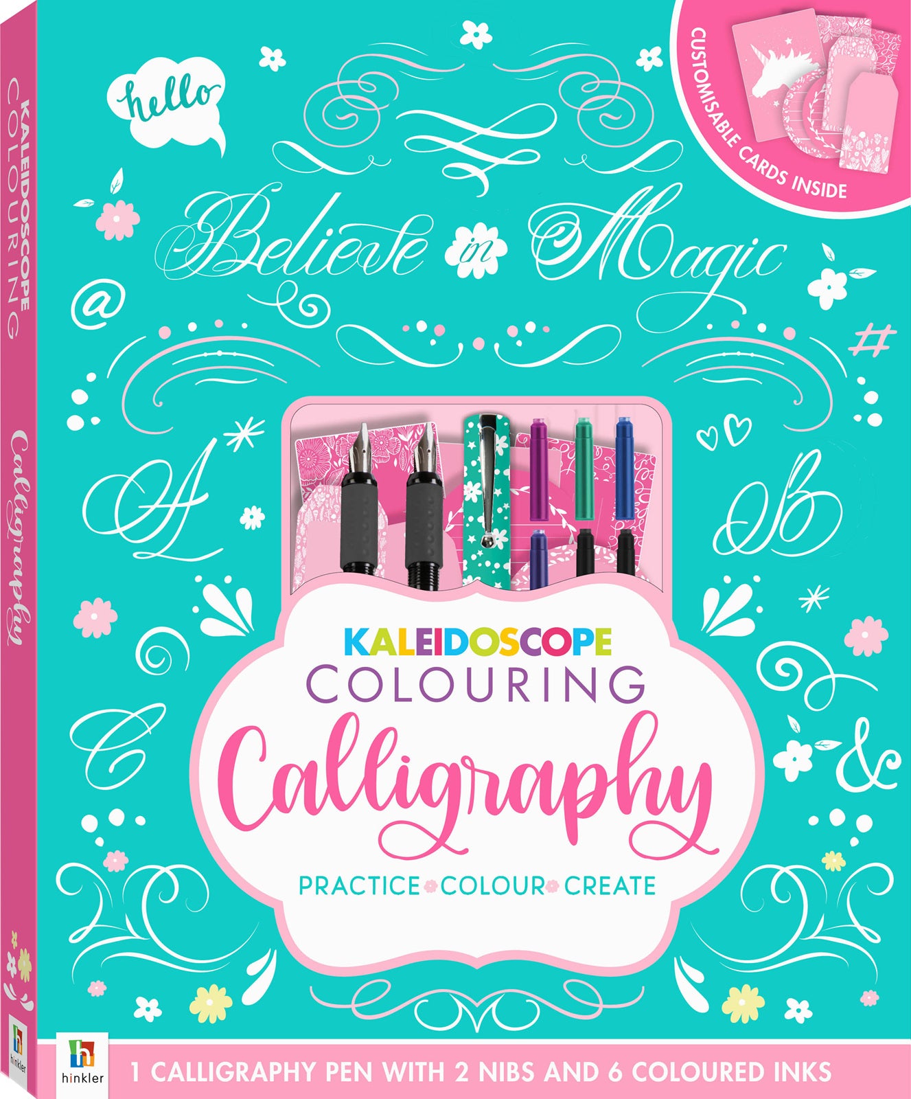 Kaleidoscope Colouring Believe in Magic Calligraphy