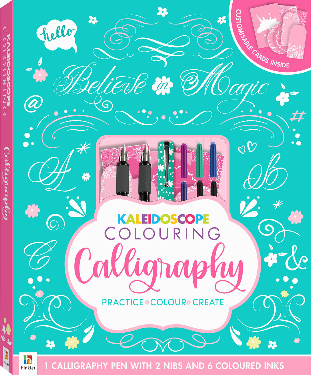 Kaleidoscope Colouring Believe in Magic Calligraphy