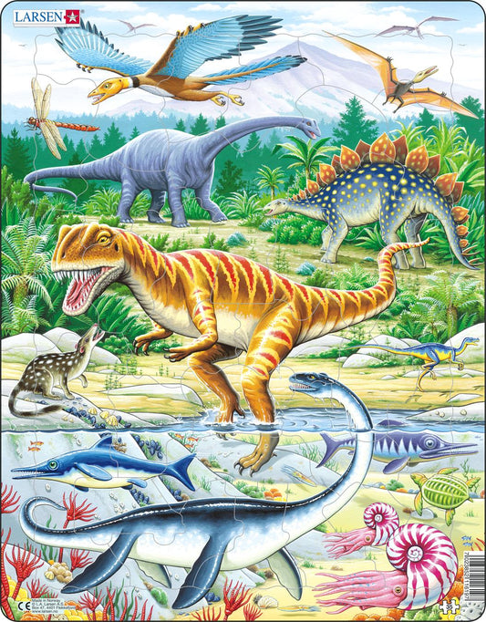 kidz-stuff-online - Larsen tray puzzle Jurassic Dinosaurs