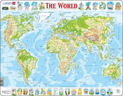 Map of World - 80 Piece Puzzle Larsen