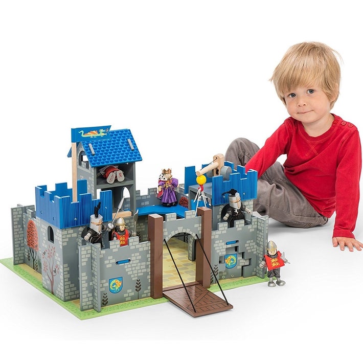 Le Toy Van Excalibur Blue Wooden Toy Castle