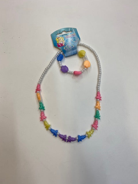 Mermaid and Shell Necklace bracelet set